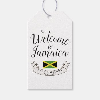 Welcome To Jamaica | Destination Wedding Custom Gift Tags by HappyPlanetShop at Zazzle