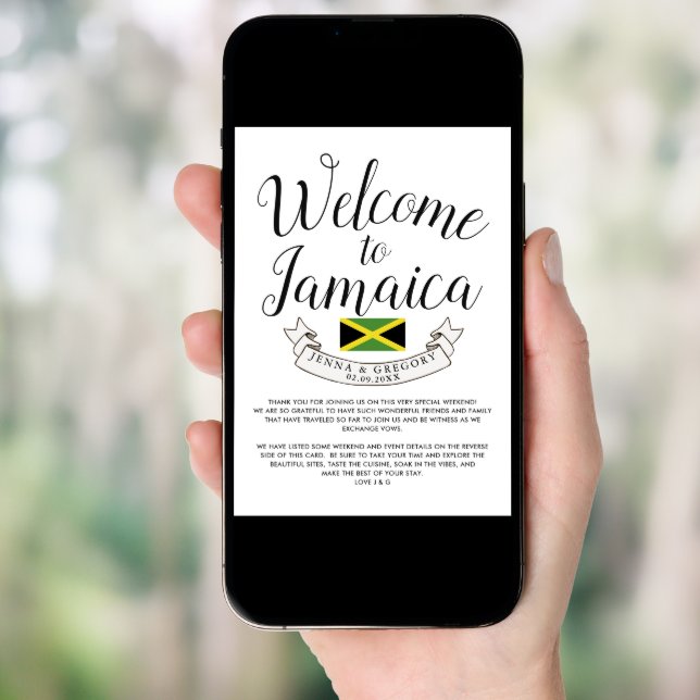 Welcome to Jamaica | Destination Wedding Custom Invitation (Front Digital)