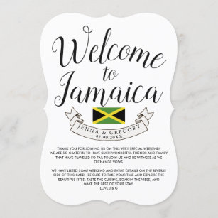 Welcome to Jamaica   Destination Wedding Custom Invitation