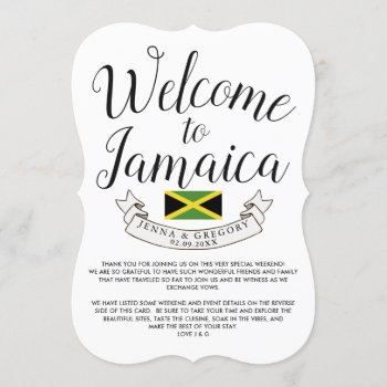 Welcome To Jamaica | Destination Wedding Custom Invitation by HappyPlanetShop at Zazzle