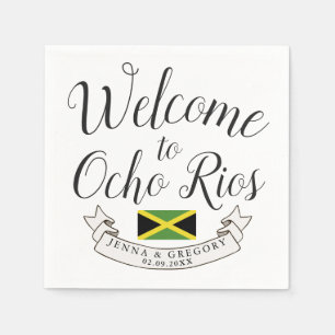Welcome to Jamaica Destination Wedding Custom Napkins