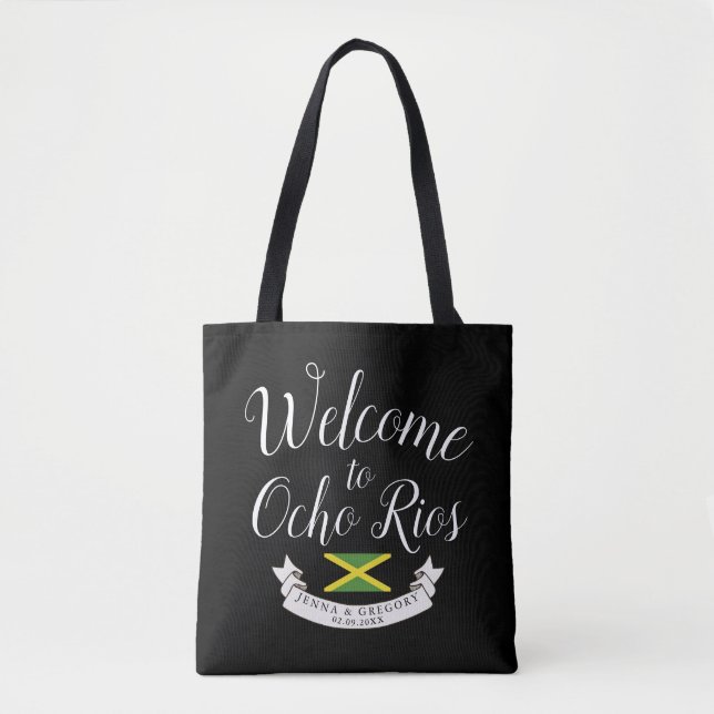 Welcome to Jamaica | Destination Wedding Custom Tote Bag (Front)
