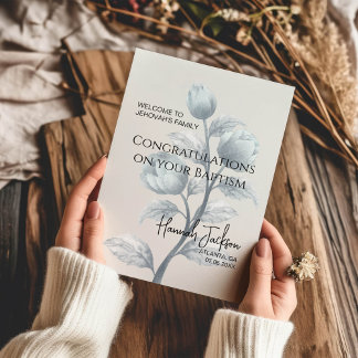 Welcome to Jehovah's Family Baptism Card