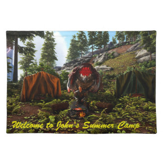 Welcome to John's Summer Camp fabric table set Cloth Placemat
