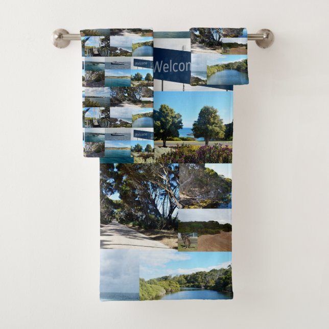 Welcome To Kangaroo Island, Australia, Bath Towel Set (Insitu)