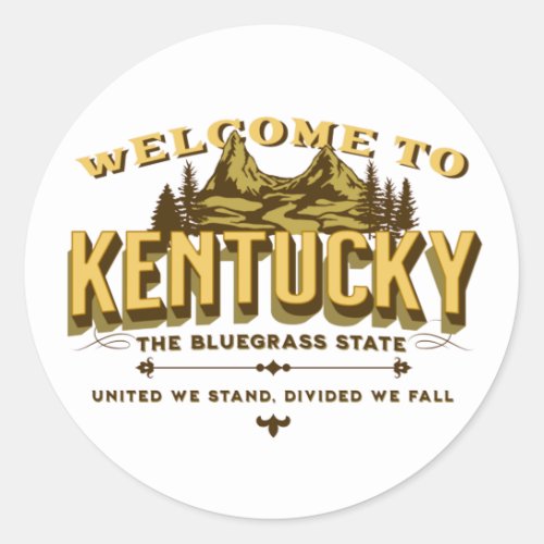 Welcome to Kentucky Classic Round Sticker
