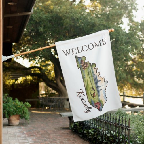 Welcome to Kentucky Horse Country Flag