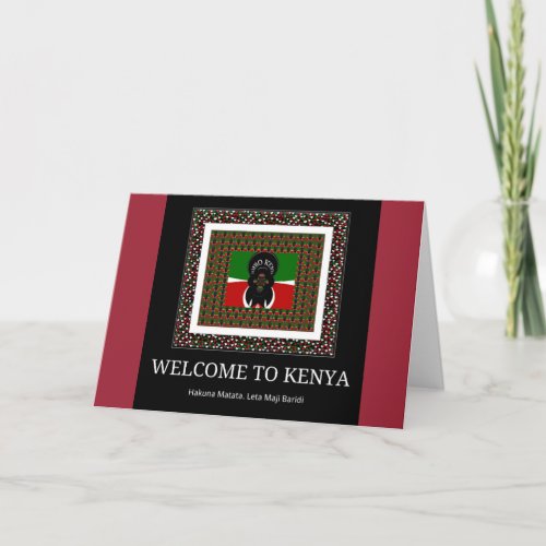 Welcome to Kenya and make it Kenyan beautiful Text Card