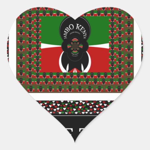 Welcome to Kenya and make it Kenyan beautiful Text Heart Sticker