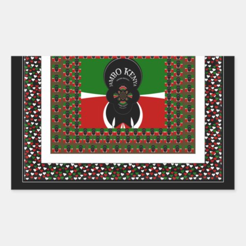 Welcome to Kenya and make it Kenyan beautiful Text Rectangular Sticker