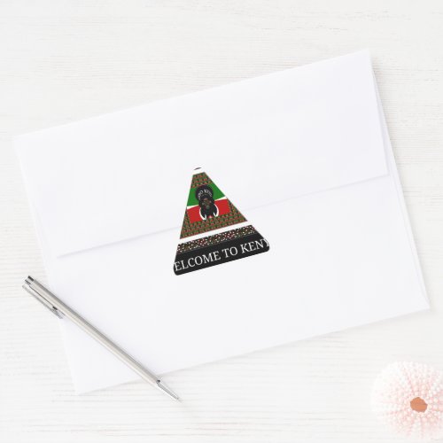 Welcome to Kenya and make it Kenyan beautiful Text Triangle Sticker