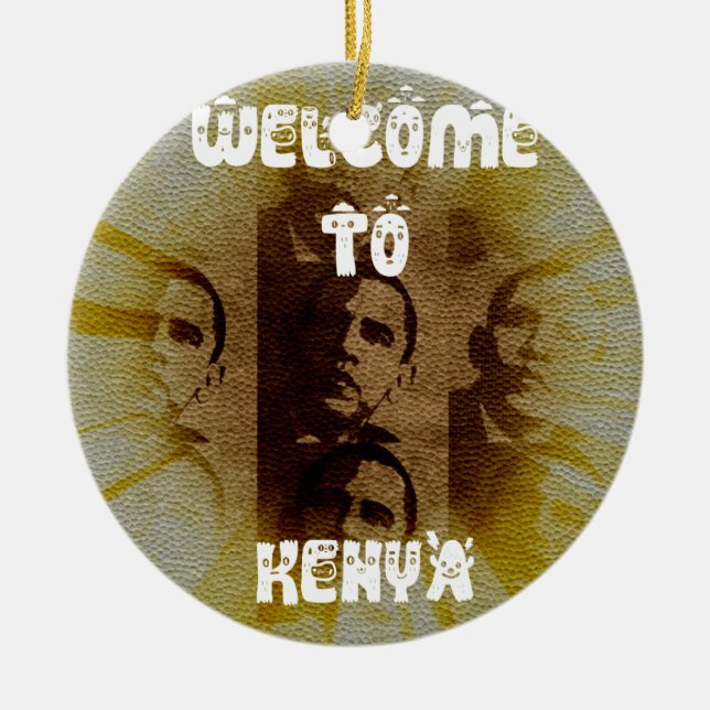 Welcome to Kenya Ceramic Ornament (Front)