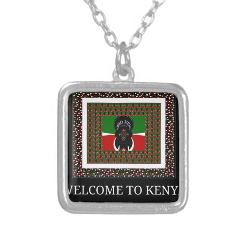 Welcome to Kenya Hakuna Matata Silver Plated Necklace