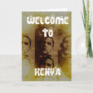 Welcome to Kenya with Obama Collage   Card