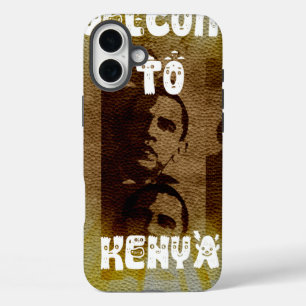 Welcome to Kenya with Obama Collage iPhone 16 Plus Case