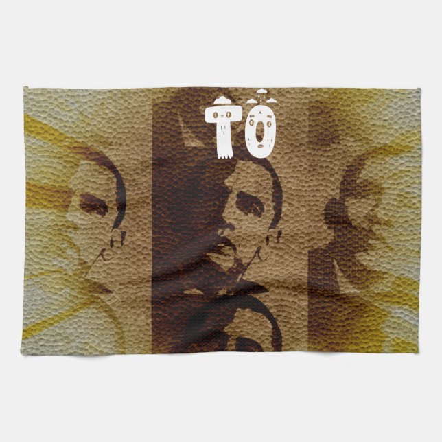 Welcome to Kenya with Obama Collage   Kitchen Towel (Horizontal)