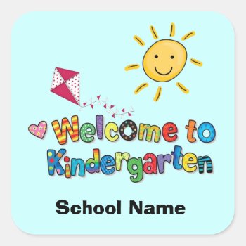 Welcome To Kindergarten Stickers by schoolpsychdesigns at Zazzle