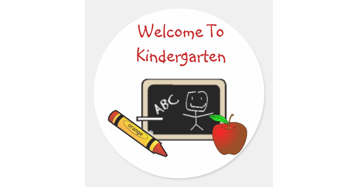Welcome To Kindergarten Stickers | Zazzle