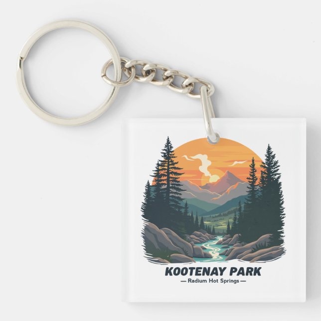 Welcome to Kootenay National Canadian Park Keychain (Front)