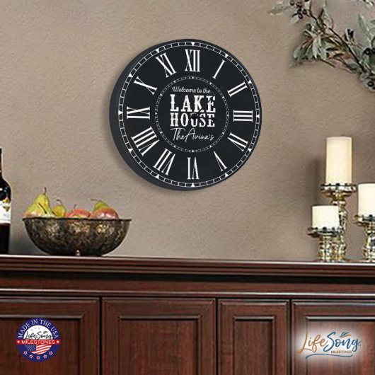 Welcome to Lake House Modern Family Wall Clock (Lifestyle)