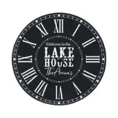 Welcome to Lake House Modern Family Wall Clock (Front)