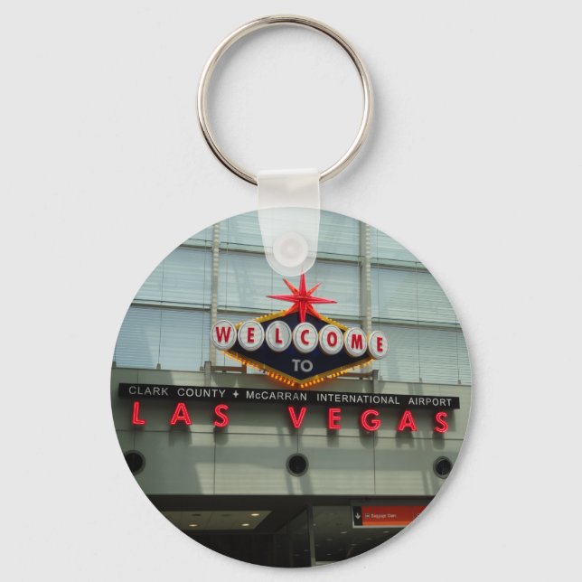 Welcome to Las Vegas Airport Sign Keychain (Front)