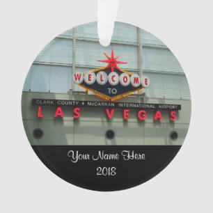 Welcome to Las Vegas Airport Sign Ornament