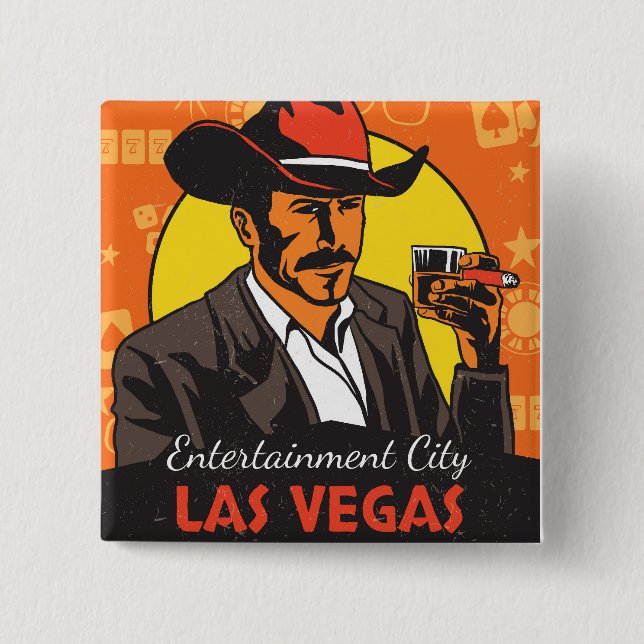 Welcome To Las Vegas  Button (Front)