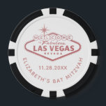 Welcome to Las Vegas Casino Mitzvah Favor Poker Chips<br><div class="desc">Personalize these unique casino poker chip favors,  with the famous Las Vegas sign and use them as bat mitzvah,  birthday party,  destination wedding,  bridal shower,  bachelor or bachelorette party favors.</div>