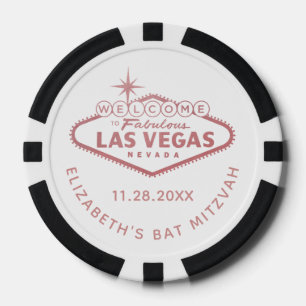 Welcome to Las Vegas Casino Mitzvah Favor Poker Chips