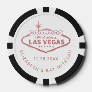 Welcome To Las Vegas Casino Mitzvah Favor Poker Chips at Zazzle