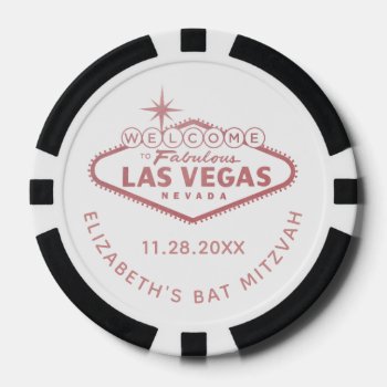 Welcome To Las Vegas Casino Mitzvah Favor Poker Chips by PaperGrapeTravel at Zazzle
