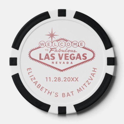 Welcome to Las Vegas Casino Mitzvah Favor Poker Chips