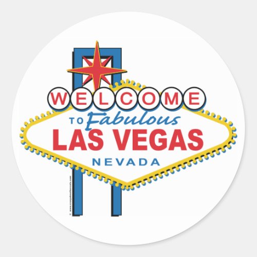Welcome_to_Las_Vegas Classic Round Sticker