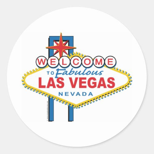 Welcome_to_Las_Vegas Classic Round Sticker