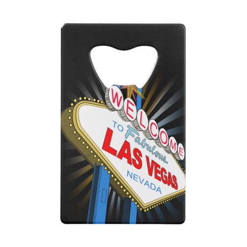 Welcome to Las Vegas Credit Card Bottle Opener