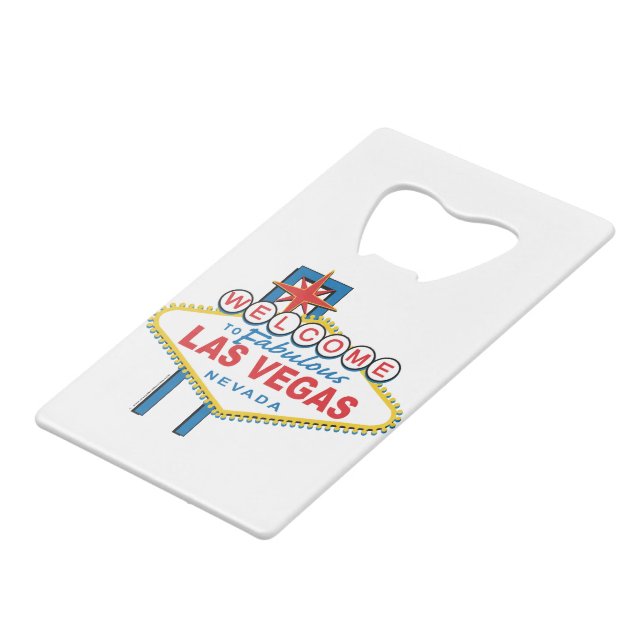 Welcome-to-Las-Vegas Credit Card Bottle Opener (Front Angled)