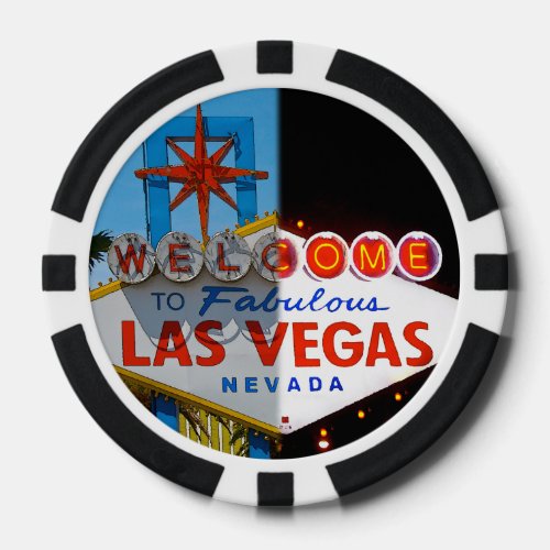 Welcome to Las Vegas _ day or night Poker Chips