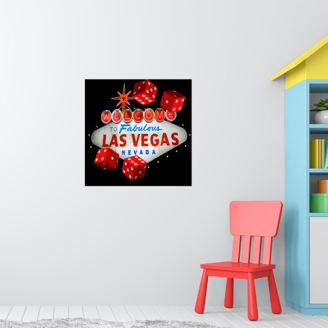 Welcome to Las Vegas + Dice Vector Graphic Poster | Zazzle