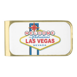 Welcome-to-Las-Vegas Gold Finish Money Clip