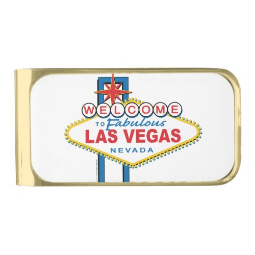 Welcome_to_Las_Vegas Gold Finish Money Clip