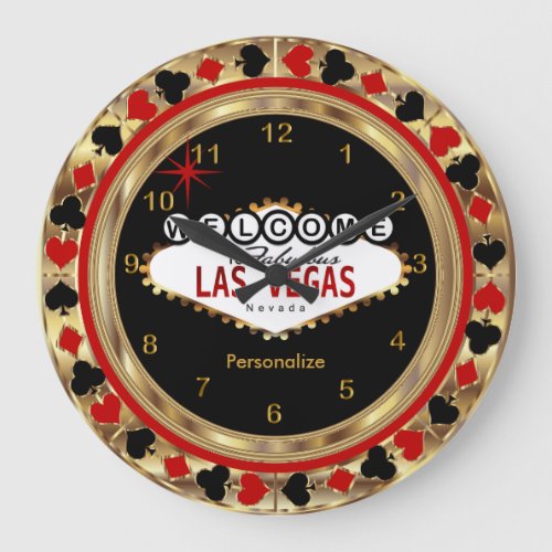 Welcome to Las Vegas Large Clock