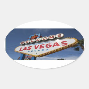 Welcome To Las Vegas Oval Sticker