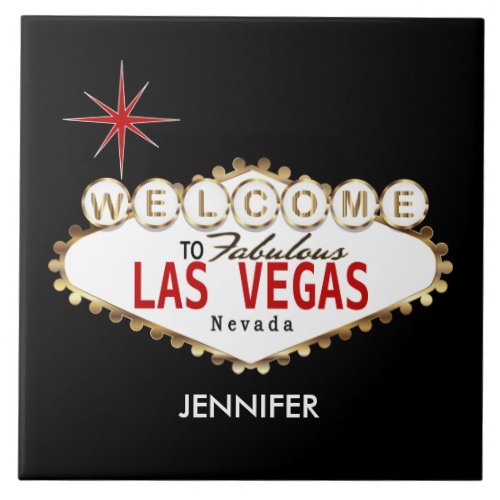 Welcome to Las Vegas _ Red and Gold Tile