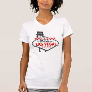 Welcome to Las Vegas red vector graphic tee shirt