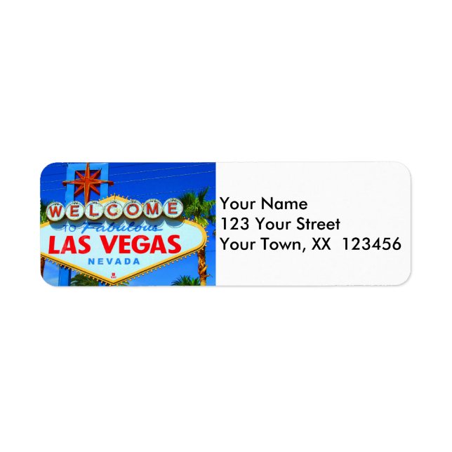 Welcome to Las Vegas Return Address Labels (Front)