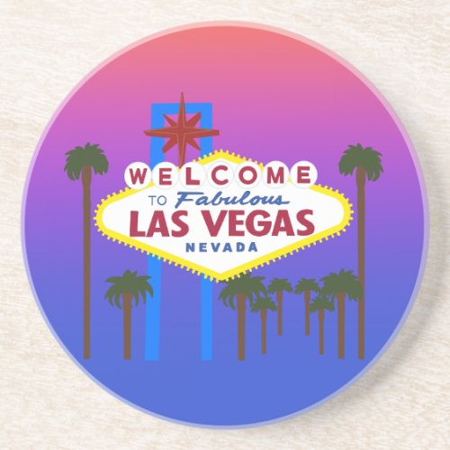 Welcome to Las Vegas Sign 3 Coaster