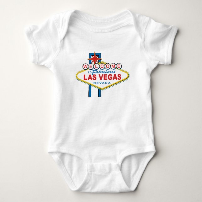 Welcome to Las Vegas Sign Baby Bodysuit (Front)