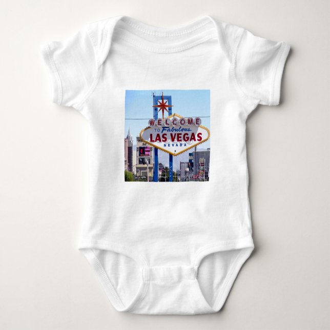 Welcome To Las Vegas Sign Baby Bodysuit (Front)