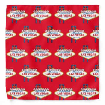 Welcome To Las Vegas Sign Bandana by knudsonstudios at Zazzle